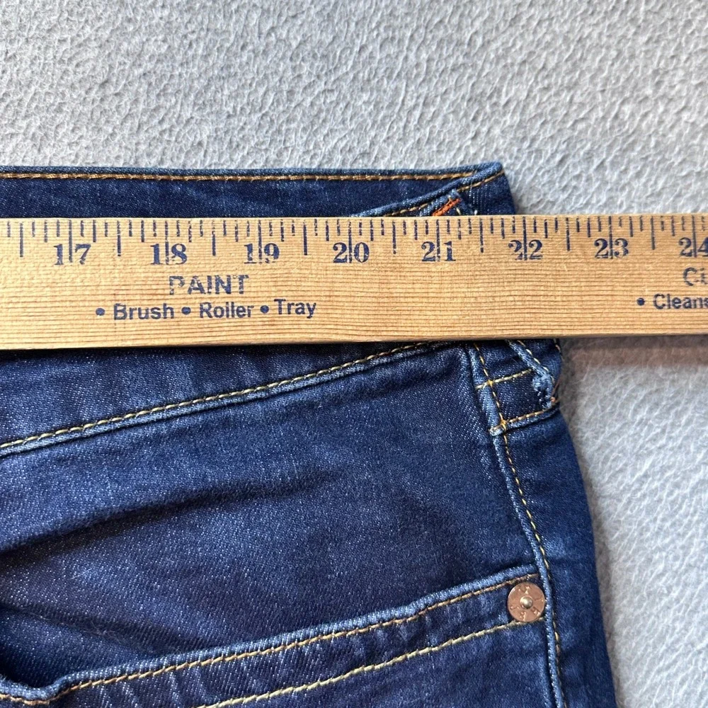 True Religion Jeans Mens 42 Blue Ricky Relaxed Straight Dark Wash Stretch Denim